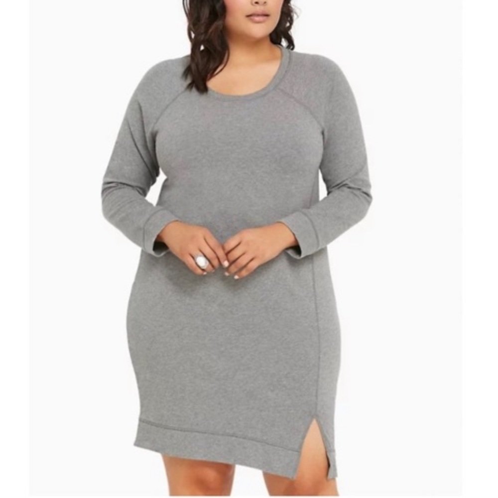 Grey Sweatshirt Dress